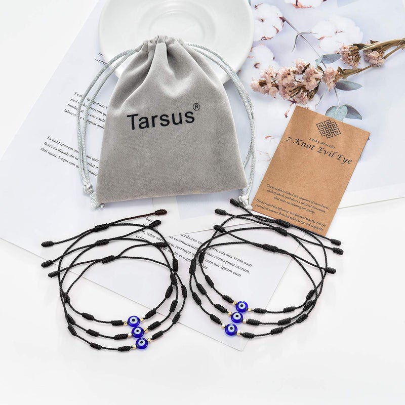 Tarsus Evil Eyes Bracelet Adjustable Ojo Turco Kabbalah Amulet Nazar Bracelets for Family Women Men Teen - Image 5